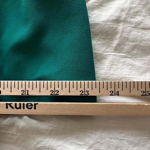 Susan Graver Stretch Woven Button Front Long Sleeve Teal Shirt Size 20 - Picture 8 of 11